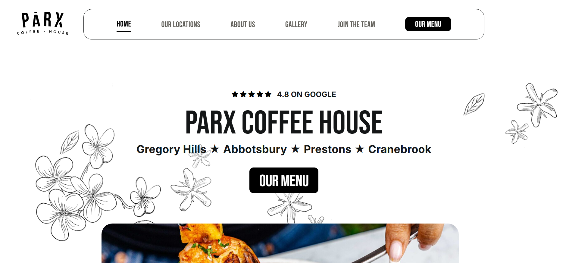 Parx Coffee House website